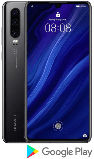 Huawei pametni telefon P30, 6GB/128GB, črn