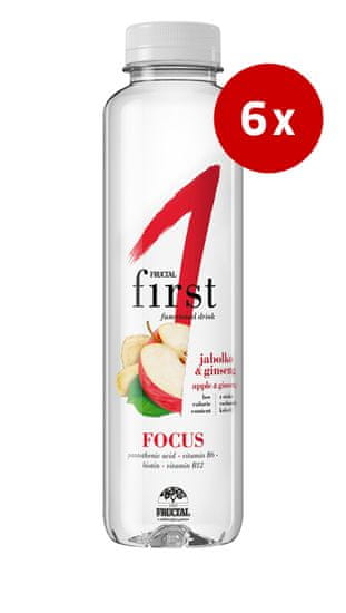 Fructal First Focus pijača, jabolko in ginseng, 6 x 0,5 l