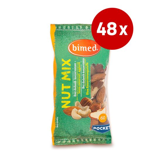 Bimed Nut Mix mešanica oreščkov, 48 x 60 g