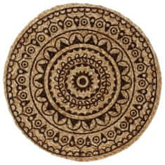 shumee Pogrinjki 6 kosov temno rjavi 38 cm okrogli iz jute