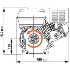 Vidaxl Bencinski motor 15 KM 11 kW črn