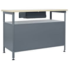 Vidaxl Delovna miza črna 120x60x85 cm jeklo