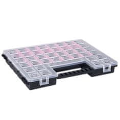 Vidaxl Škatle za sortiranje 2 kosa z delilniki 385x283x50 mm plastika