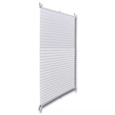 Vidaxl Plise Harmonika Zavese velikost 90 x 150 cm Bele barve