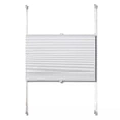 Vidaxl Plise Harmonika Zavese velikost 100 x 100 cm Bele barve