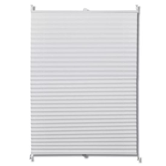 Vidaxl Plise Harmonika Zavese velikost 40 x 200 cm Bele barve