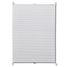Vidaxl Plise Harmonika Zavese velikost 90 x 150 cm Bele barve