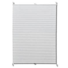 Vidaxl Plise Harmonika Zavese velikost 70 x 200 cm Bele barve