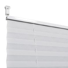 Greatstore Plise Harmonika Zavese velikost 110 x 125 cm Bele barve