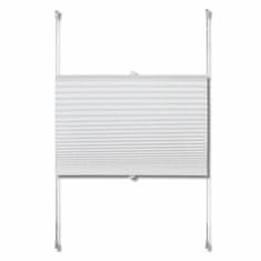 Vidaxl Plise Harmonika Zavese velikost 70 x 200 cm Bele barve