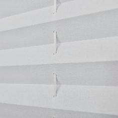 Vidaxl Plise Harmonika Zavese velikost 70 x 200 cm Bele barve