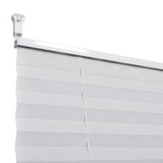 Greatstore Plise Harmonika Zavese velikost 80 x 100 cm Bele barve