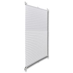 Vidaxl Plise Harmonika Zavese velikost 110 x 125 cm Bele barve