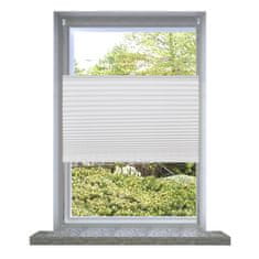 Vidaxl Plise Harmonika Zavese velikost 70 x 200 cm Bele barve