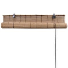 Greatstore Roleta za Zatemnitev Rjavi Bambus 120 x 220 cm