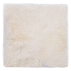 Vidaxl Podloge za stol 2 kosa bele 40x40 cm prava ovčja koža