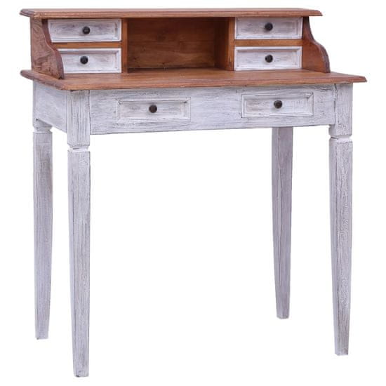 Vidaxl Pisalna miza s predali 90x50x101 cm trden predelan les
