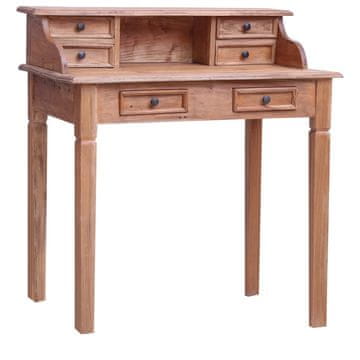 Vidaxl Pisalna miza s predali 90x50x101 cm trden predelan les