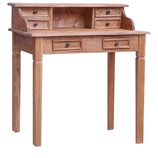 Greatstore Pisalna miza s predali 90x50x101 cm trden predelan les