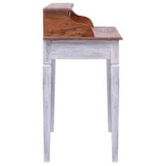 Vidaxl Pisalna miza s predali 90x50x101 cm trden predelan les