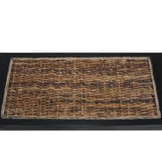 Vidaxl Klop 120 cm temno rjava abaka