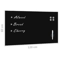 Vidaxl Stenska magnetna tabla steklo 120x60 cm