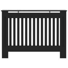 Greatstore Pokrov za radiator črn 112x19x81 cm mediapan