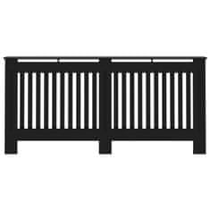 Greatstore Pokrov za radiator črn 172x19x81 cm mediapan