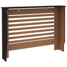 Vidaxl Pokrov za radiator črn 112x19x81 cm mediapan