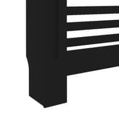Vidaxl Pokrov za radiator črn 152x19x81 cm mediapan