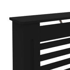 Greatstore Pokrov za radiator črn 172x19x81 cm mediapan