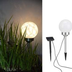 Vidaxl HI Sončna vrtna svetilka LED v obliki krogle, vrtljiva, 15 cm