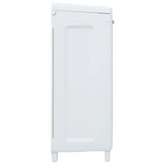 Vidaxl Vrtni koš za smeti s 3 vrečami svetlo siv 65x38x102 cm