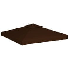 Vidaxl Streha za paviljon 2-delna 310 g/m2 3x3 m rjava