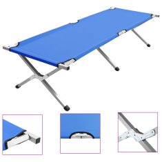 Vidaxl Kamp postelja 190x74x47 cm XL modra