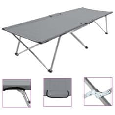 Vidaxl Kamp postelja 206x75x45 cm XXL siva