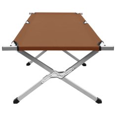 Vidaxl Kamp postelja 190x74x47 cm XL rjava