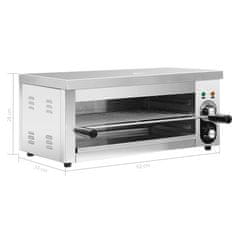 Vidaxl Električni gastronomski žar salamander 2500 W nerjaveče jeklo