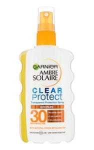 Garnier Ambre Solaire Clear Protect SPF30 zaščitno razpršilo za sončenje, 200 ml