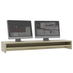 Greatstore Stojalo za zaslon sonoma hrast 100x24x13 cm iverna plošča
