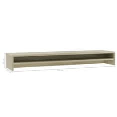 Greatstore Stojalo za zaslon sonoma hrast 100x24x13 cm iverna plošča