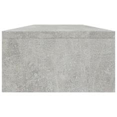 Greatstore Stojalo za zaslon betonsko sivo 100x24x13 cm iverna plošča