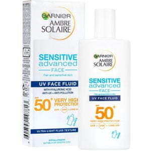 Garnier Ambre Solaire UV fluid za zaščito obraza pred soncem SPF50+, 40 ml