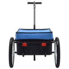 Greatstore Kolesarska tovorna prikolica/voziček 155x61x83 cm jeklo modra