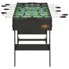 Greatstore Zložljiva miza za namizni nogomet 121x61x80 cm črna