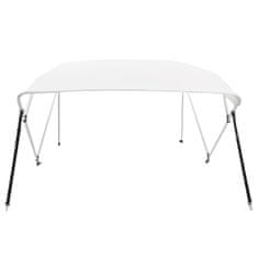 Greatstore Bimini tenda s 4 loki bela 243x196x137 cm