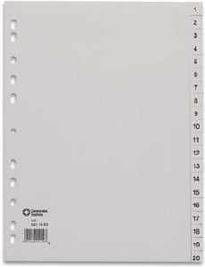  Staples register iz polipropilena, A4, 1-31, bel