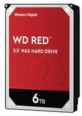 Western Digital Red trdi disk, 6 TB, SATA 6 Gb/s, 5400, 256 MB (WD60EFAX)