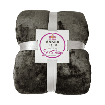 KONDELA Odeja, siva, 200x220, ANKEA VRSTA 3