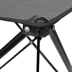 Greatstore Zložljiva mizica za kampiranje sive barve